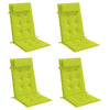 Cojines de silla de Vidaxl 4 st de alto oxford tela de color verde brillante