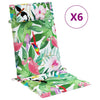 VidaXL cojines para silla 6 piezas respaldo alto tela oxford multicolor
