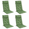 VidaXL cojines de silla 4 piezas respaldo alto patrón de hojas tela oxford