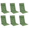 Vidaxl stoelkussens 6 st hoge rug bladpatroon oxford stof