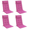 Vidaxl stoelkussens 4 st hoge rug oxford stof roze