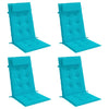 Vidaxl stoelkussens 4 st hoge rug oxford stof turquoise