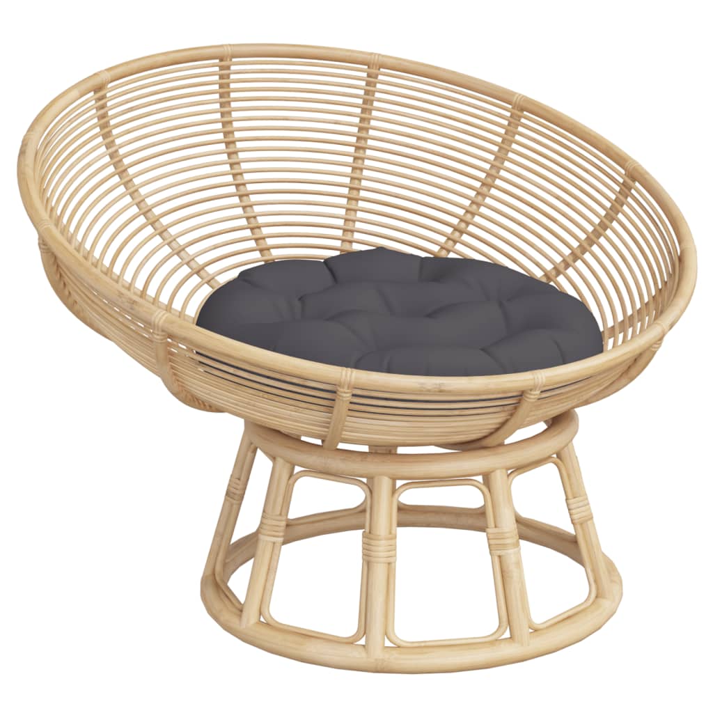 Cojín de asiento de Vidaxl redondo Ø 60 x11 cm oxford tela antracita