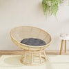 Cojín de asiento de Vidaxl redondo Ø 60 x11 cm oxford tela antracita