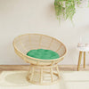 Cojín de asiento de Vidaxl redondo Ø 60x11 cm oxford tela verde