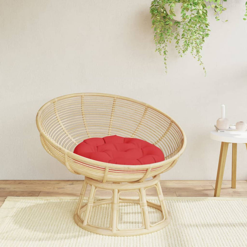 Cojín de asiento de Vidaxl redondo Ø 60x11 cm oxford tela roja