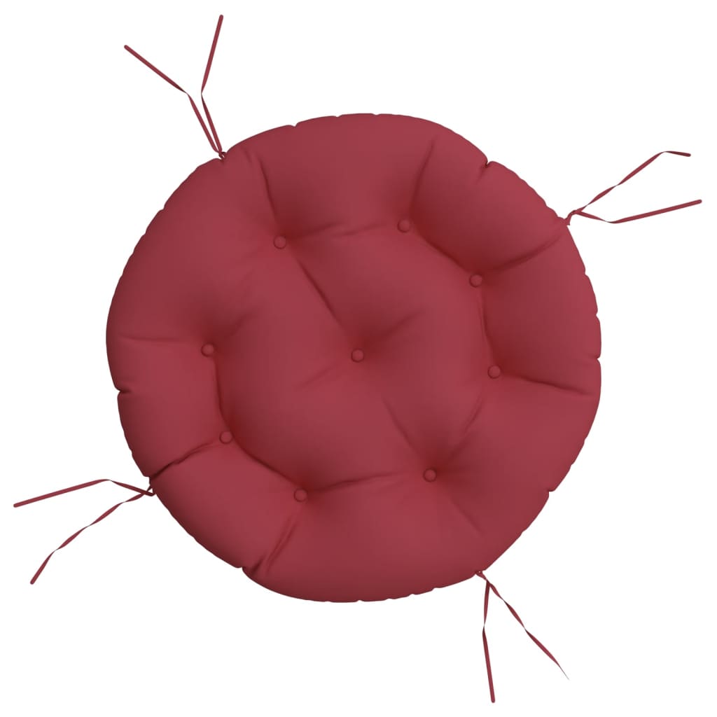 Cojín de asiento de Vidaxl alrededor de Ø 60x11 cm Oxford Fabric Wine Red