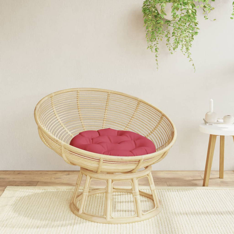 Cojín de asiento de Vidaxl alrededor de Ø 60x11 cm Oxford Fabric Wine Red