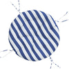 Vidaxl Cuscinetto rotondo a strisce rotonde Ø 100x11 cm tessuto blu bianco