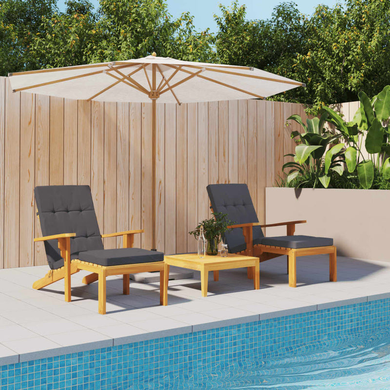 Cojines de silla de patio Vidaxl 2 tela de oxford antracita