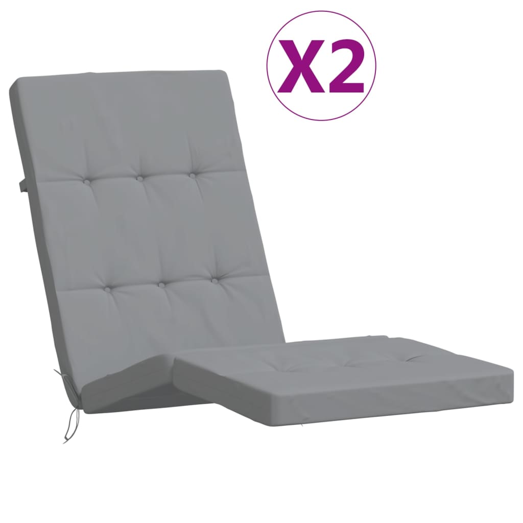 Vidaxl Patio Chair Cushions 2 St Oxford Fabric Grey