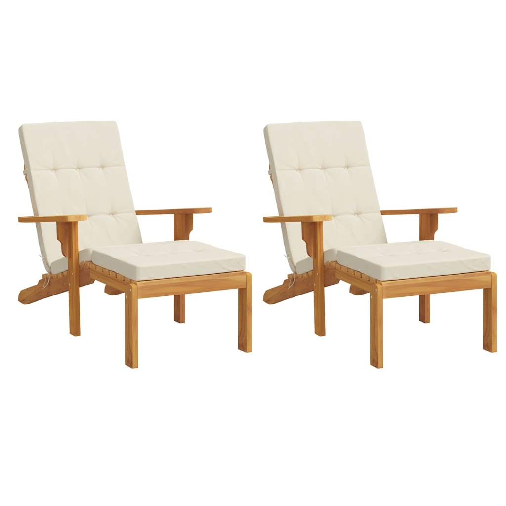 Cuscini da sedia da patio Vidaxl 2 St Oxford Fabric Crème colorato