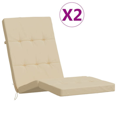Vidaxl patio chair cushions 2 st oxford fabric beige