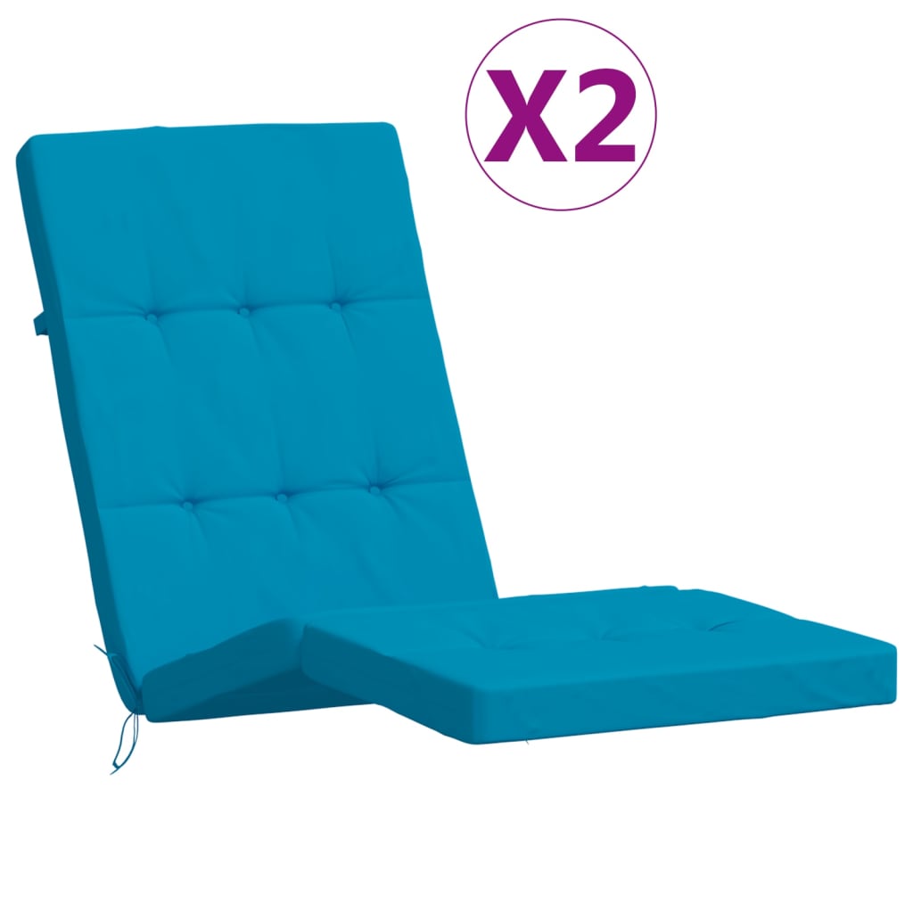 Cuscini da sedia da patio Vidaxl 2 St Oxford tessuto azzurro