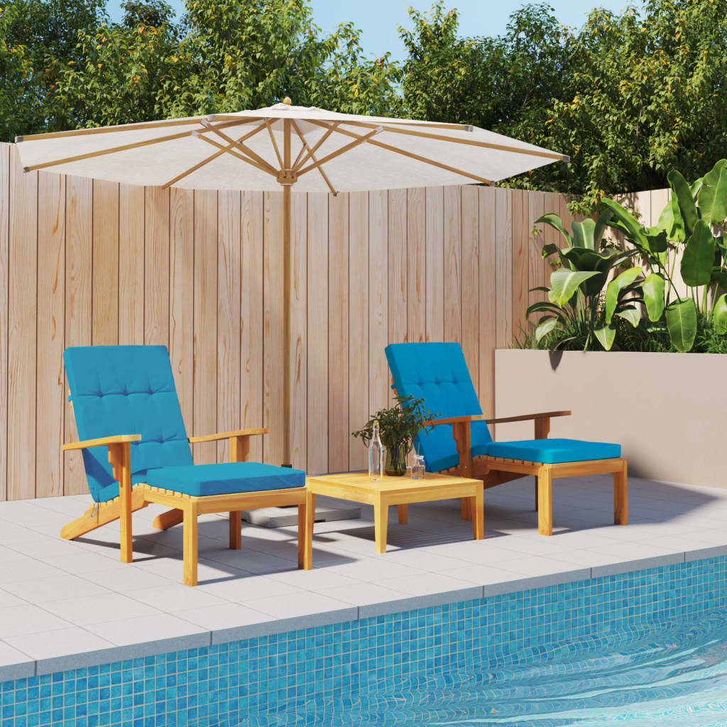 Cuscini da sedia da patio Vidaxl 2 St Oxford tessuto azzurro