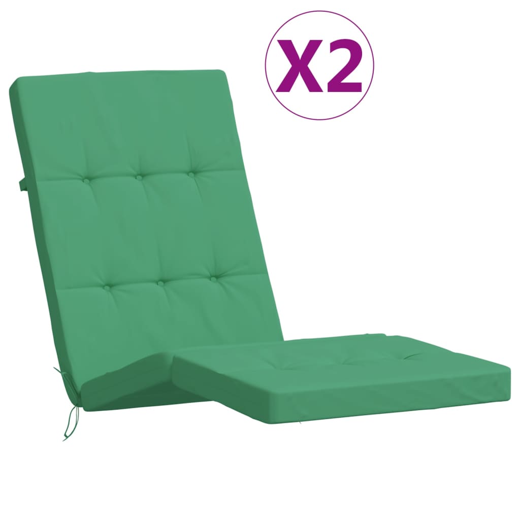 Cuscini per sedia da patio Vidaxl 2 St Oxford Fabric Green