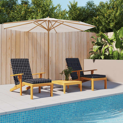 Cojines de silla de patio de Vidaxl 2 Patrón de stedcase Oxford Fabric Negro
