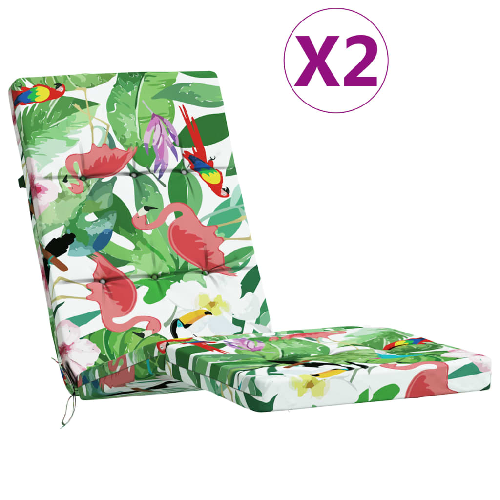 Cojines de silla de Vidaxl 2 tela de oxford multicolor