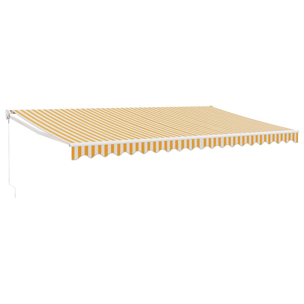 Tenda da sole estensibile Vidaxx 5x3 m tessuto e alluminio giallo e bianco