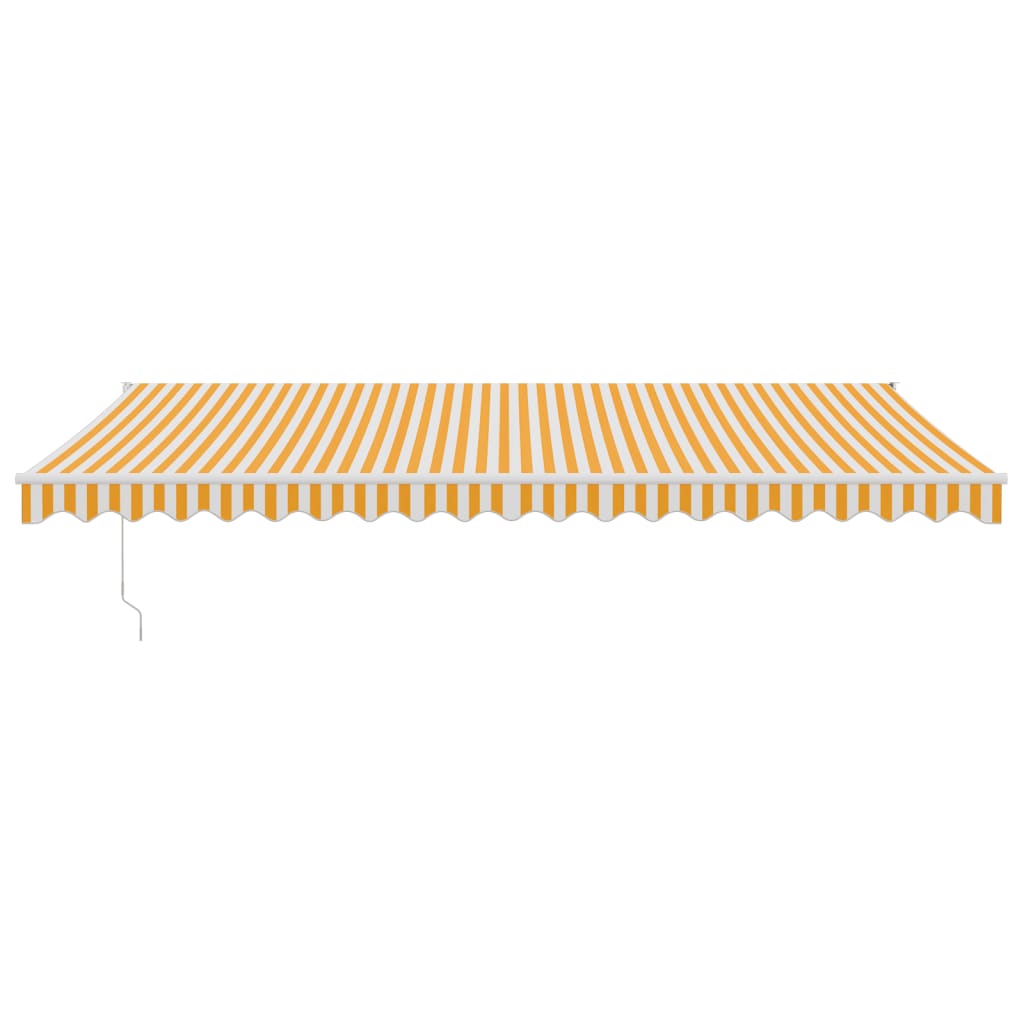 Tenda da sole estensibile Vidaxx 5x3 m tessuto e alluminio giallo e bianco
