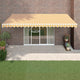 Tenda da sole estensibile Vidaxx 5x3 m tessuto e alluminio giallo e bianco