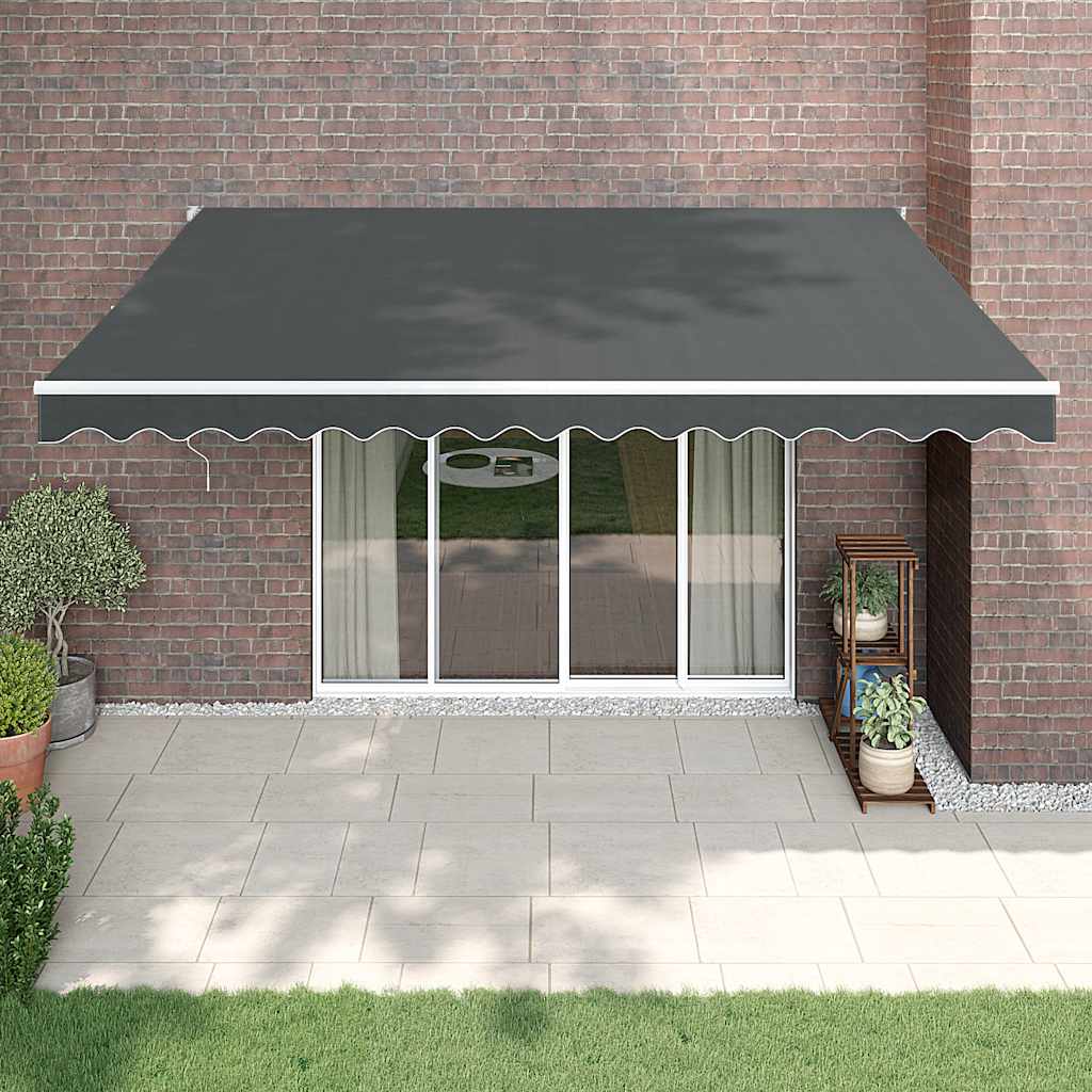 Tenda da sole estensibile Vidaxx 4,5x3 m tessuto e alluminio antracite