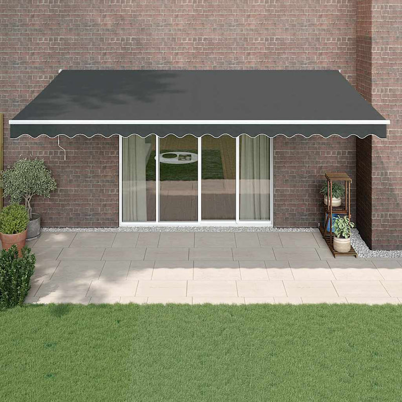 Tenda da sole estensibile Vidaxx 5x3 m tessuto e alluminio antracite