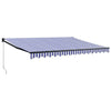 Tenda da sole estensibile Vidaxx 4x3 m tessuto e alluminio blu e bianco