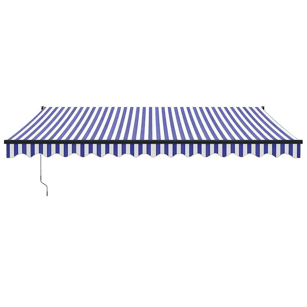 Tenda da sole estensibile Vidaxx 4x3 m tessuto e alluminio blu e bianco