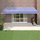 Tenda da sole estensibile Vidaxx 5x3 m tessuto e alluminio blu e bianco