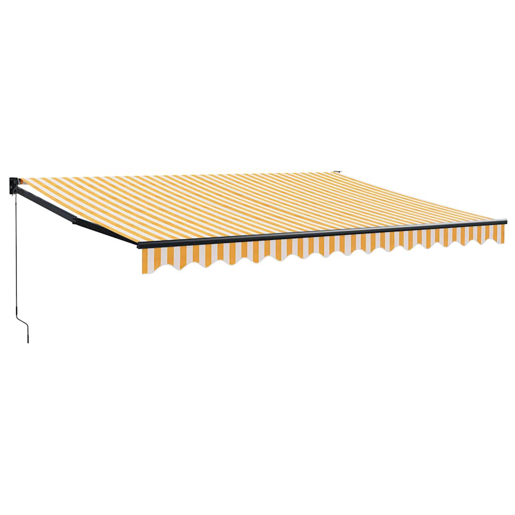 Toldo extensible vidaxx 4x3 m tela y aluminio amarillo y blanco
