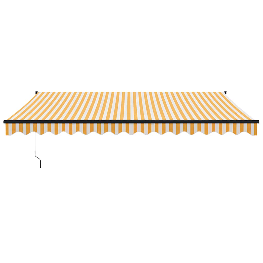 Toldo extensible vidaxx 4x3 m tela y aluminio amarillo y blanco