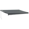 Vidaxl Luifel Extendible 4x3 m de polvo y antracita de aluminio