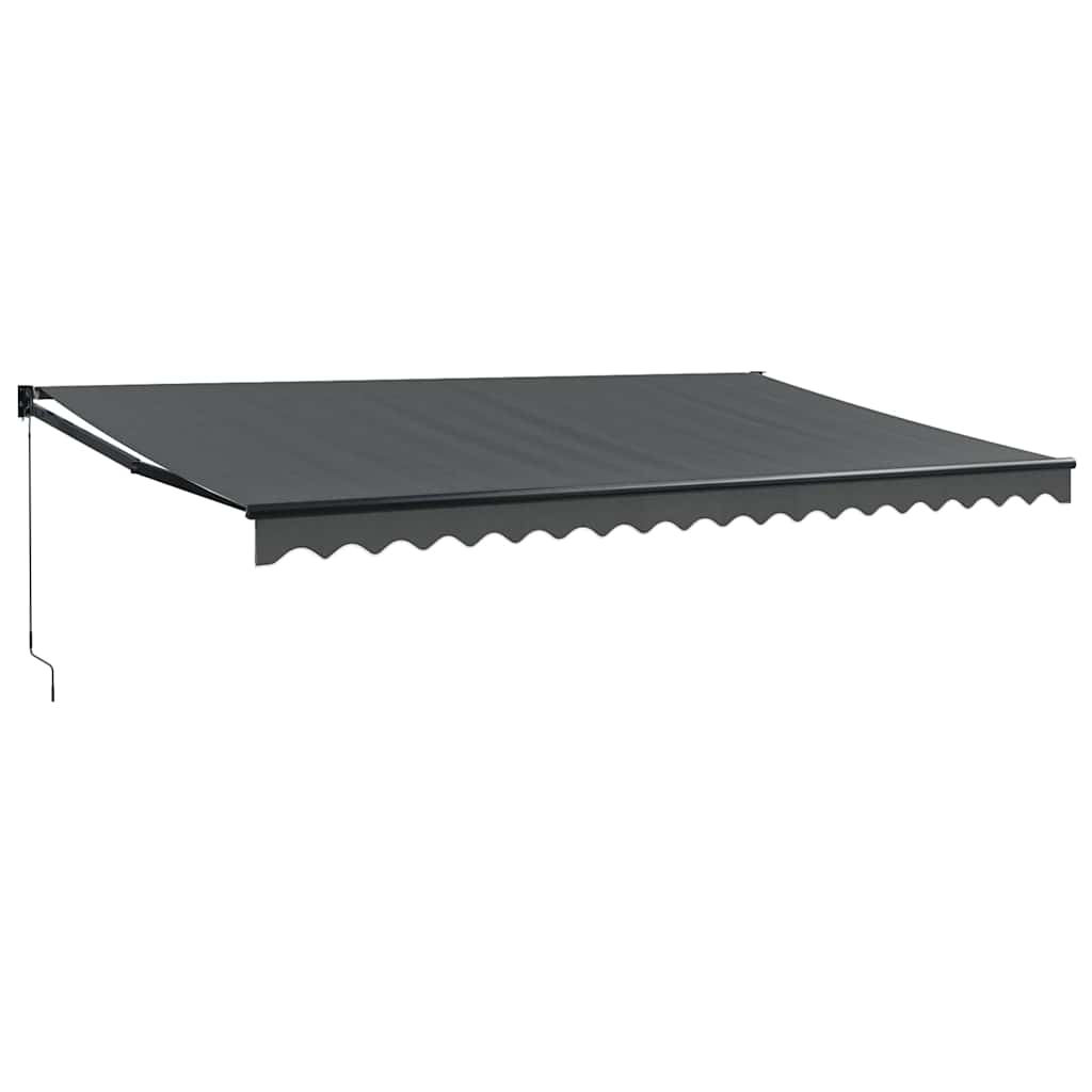 Vidaxl luifel uittrekbaar 5x3 m stof en aluminium antracietkleurig