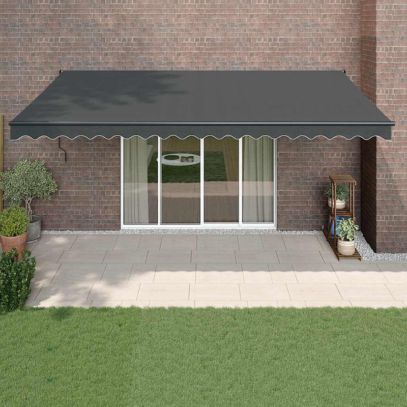 Tenda da sole estensibile Vidaxx 5x3 m tessuto e alluminio antracite