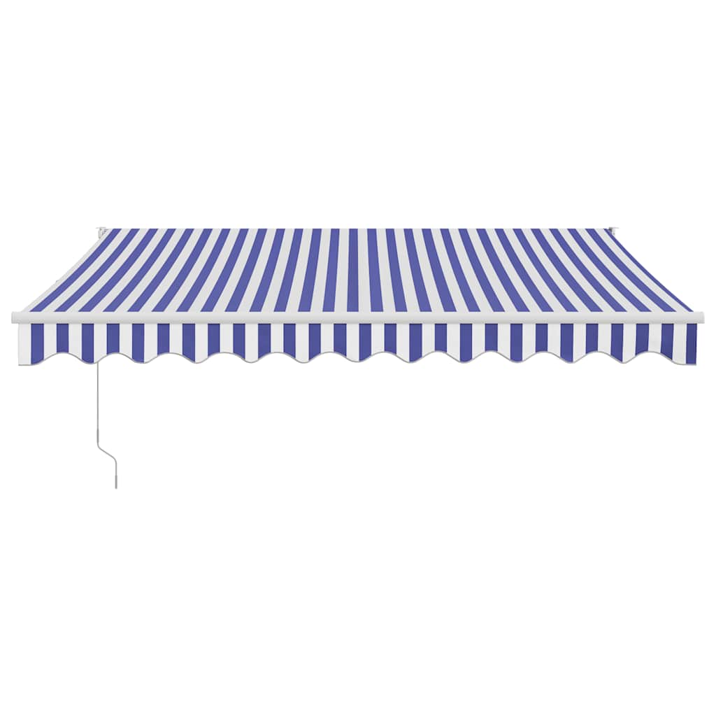 Toldo vidaxx extensible eléctricamente 3,5x2,5 m azul y blanco