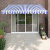 Tenda Vidaxx estensibile elettricamente 3,5x2,5 m blu e bianca