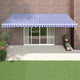 Toldo vidaxx extensible automáticamente 5x3 m azul y blanco
