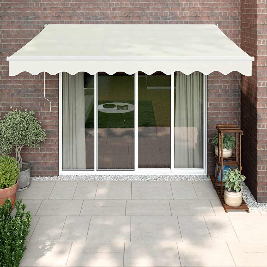 Toldo vidaxx extensible automáticamente 3x2,5 m color crema