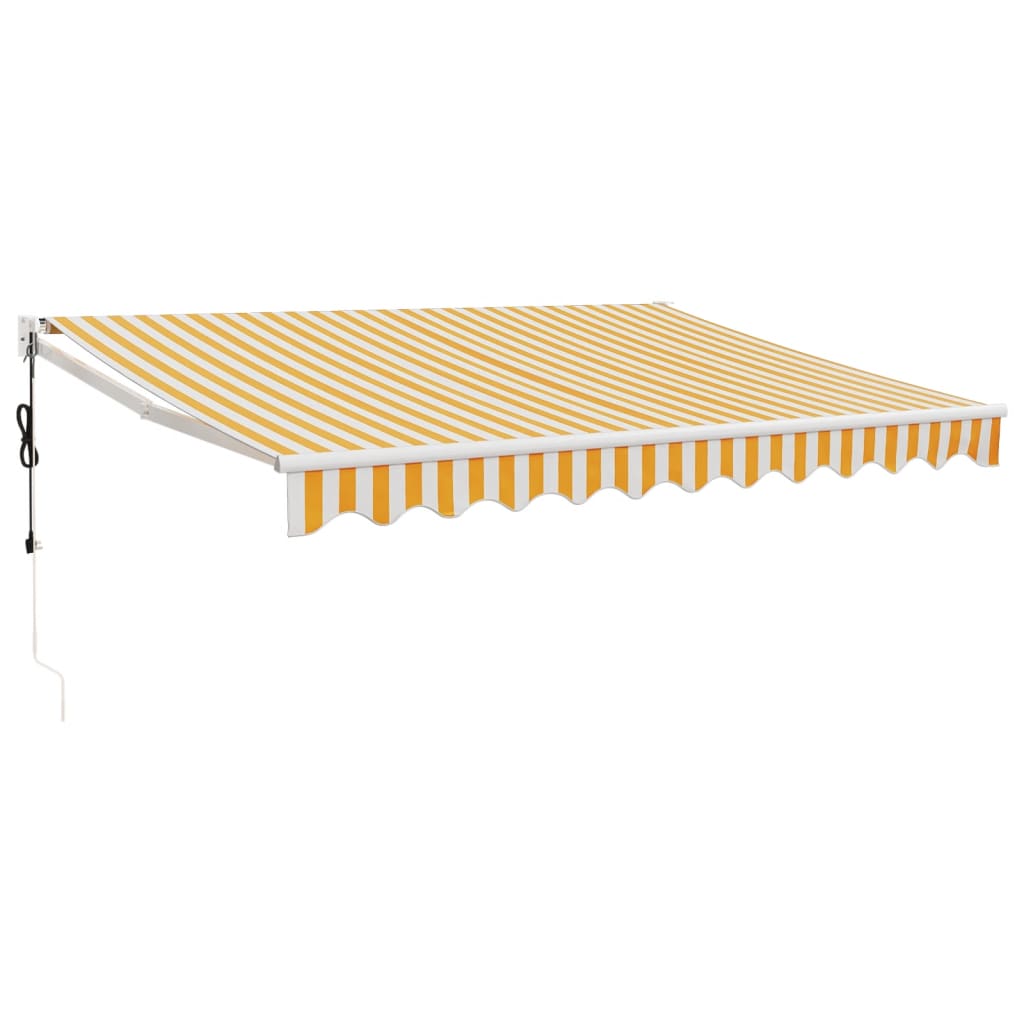 Tenda Vidaxx estensibile elettricamente 3,5x2,5 m gialla e bianca