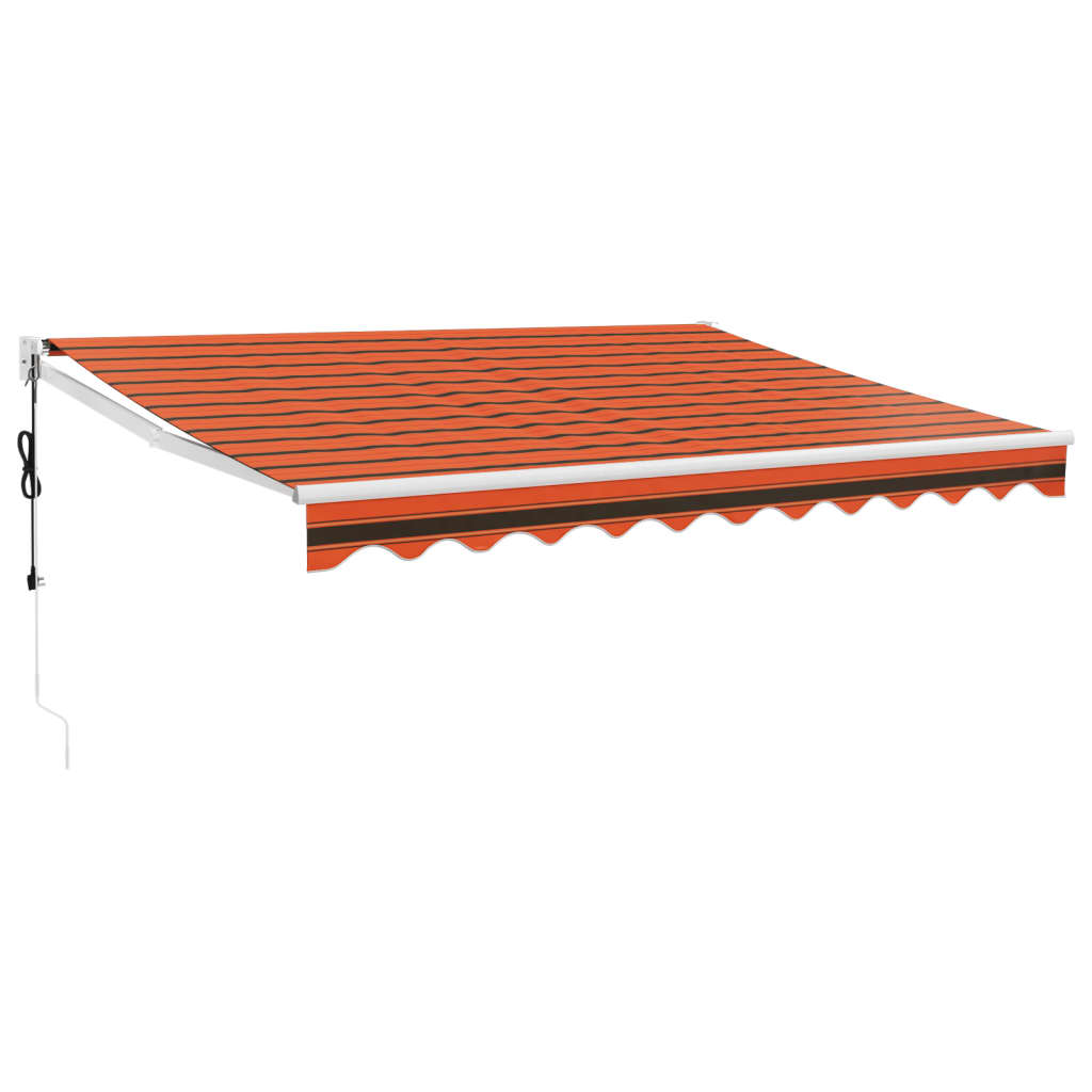 Toldo vidaxx extensible automáticamente 3,5x2,5 m naranja y marrón
