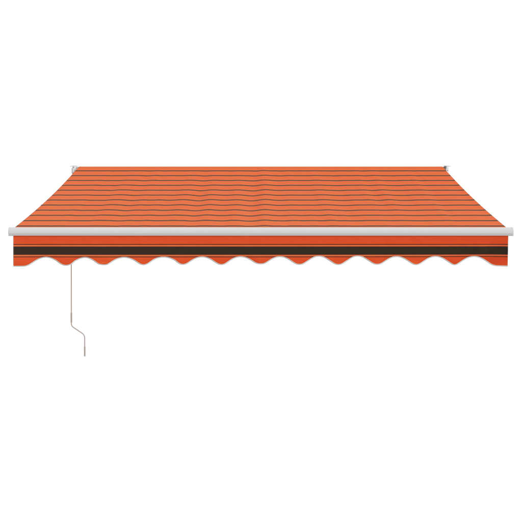 Toldo vidaxx extensible automáticamente 3,5x2,5 m naranja y marrón
