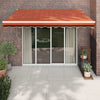 Vidaxl luifel automatisch uitschuifbaar 3,5x2,5 m oranje en bruin