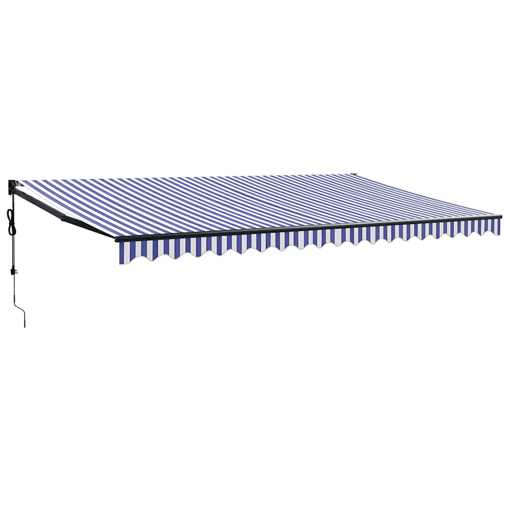 Tenda Vidaxx estensibile automaticamente 5x3 m blu e bianca