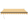 Toldo vidaxx extensible eléctricamente 3,5x2,5 m amarillo y blanco