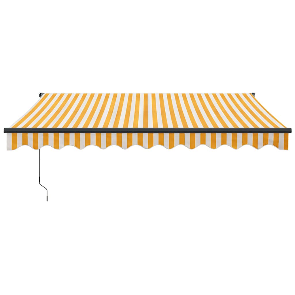 Toldo vidaxx extensible eléctricamente 3,5x2,5 m amarillo y blanco