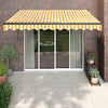 Toldo vidaxx extensible eléctricamente 3,5x2,5 m amarillo y blanco