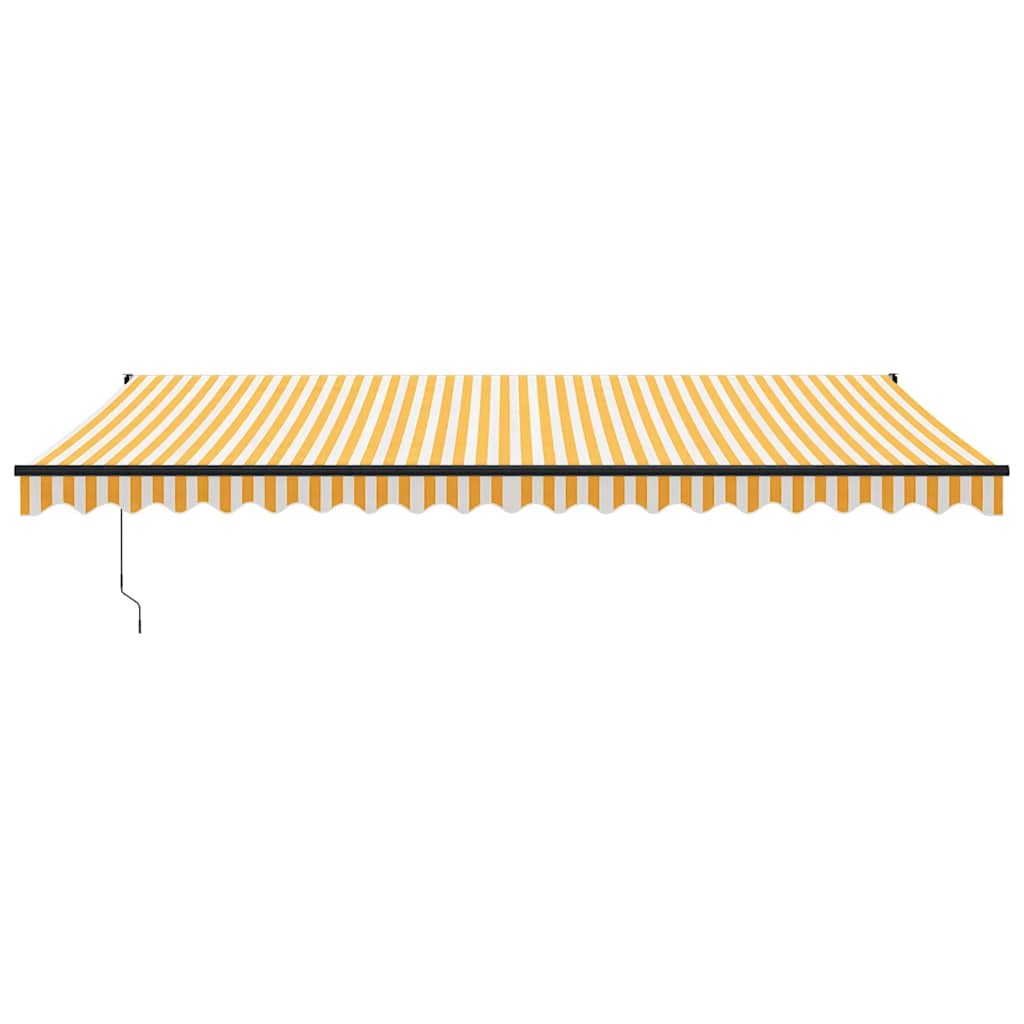 Toldo vidaxx extensible automáticamente 5x3 m amarillo y blanco