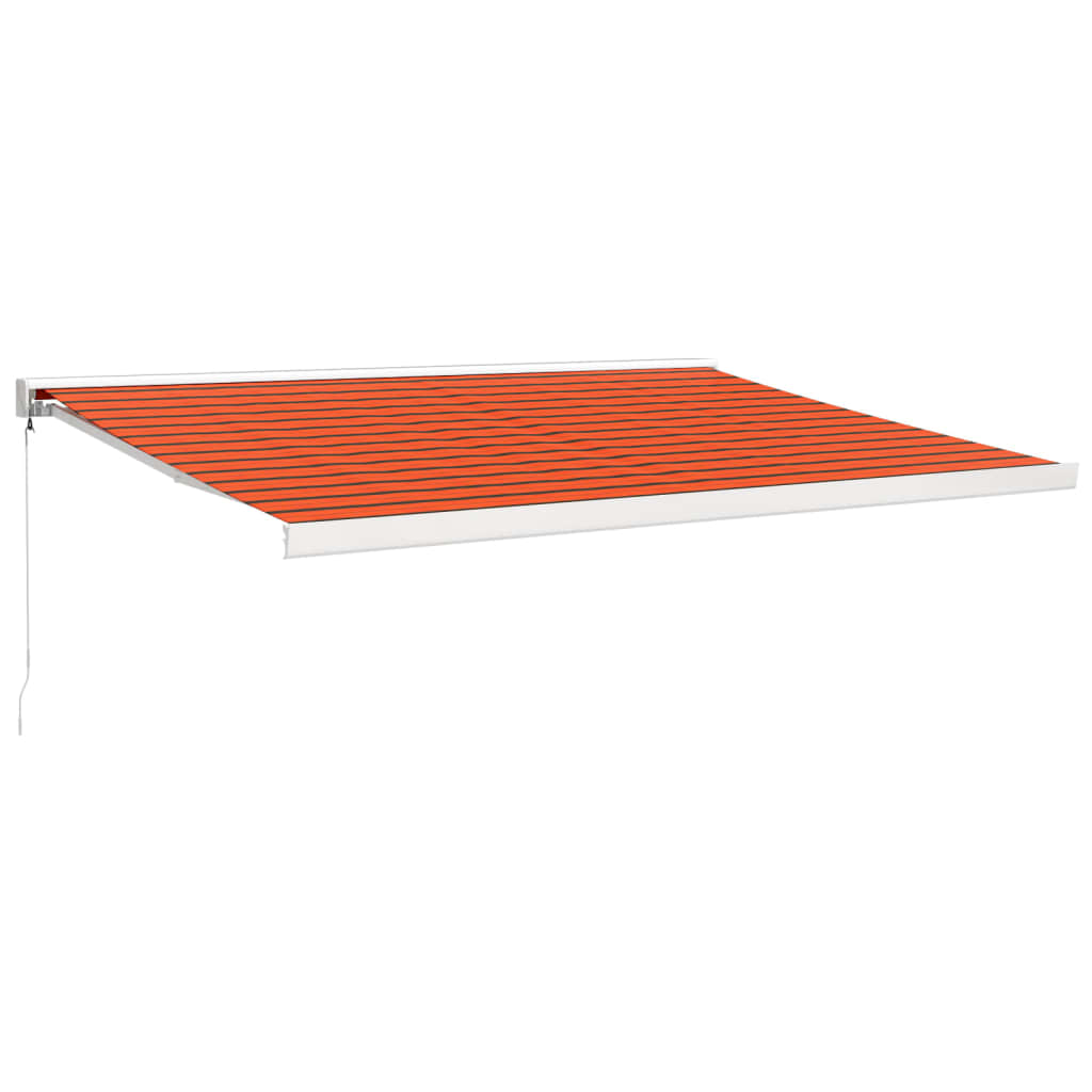 Vidaxl Luifel estendibile 4x3 m polvere e arancione in alluminio e marrone