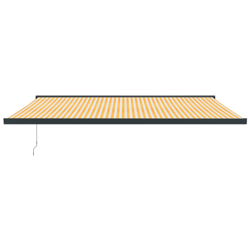 Vidaxl Luifel extensible 5x3 m de polvo y aluminio amarillo y blanco
